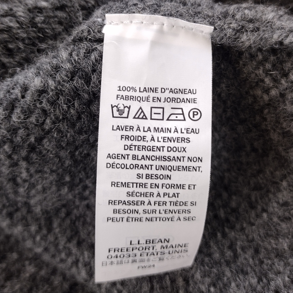 NWT L.L. Bean Men's Gray Knit Charcoal Pullover Long Sleeve Sweater Sz XXL Tall - Picture 10 of 13